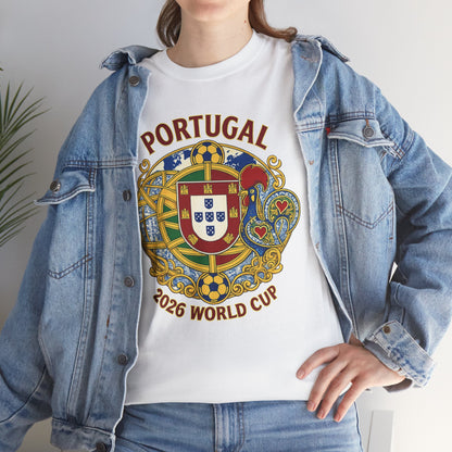 Portugal 2026 World Cup T-Shirt — Vintage Crest Soccer Tee