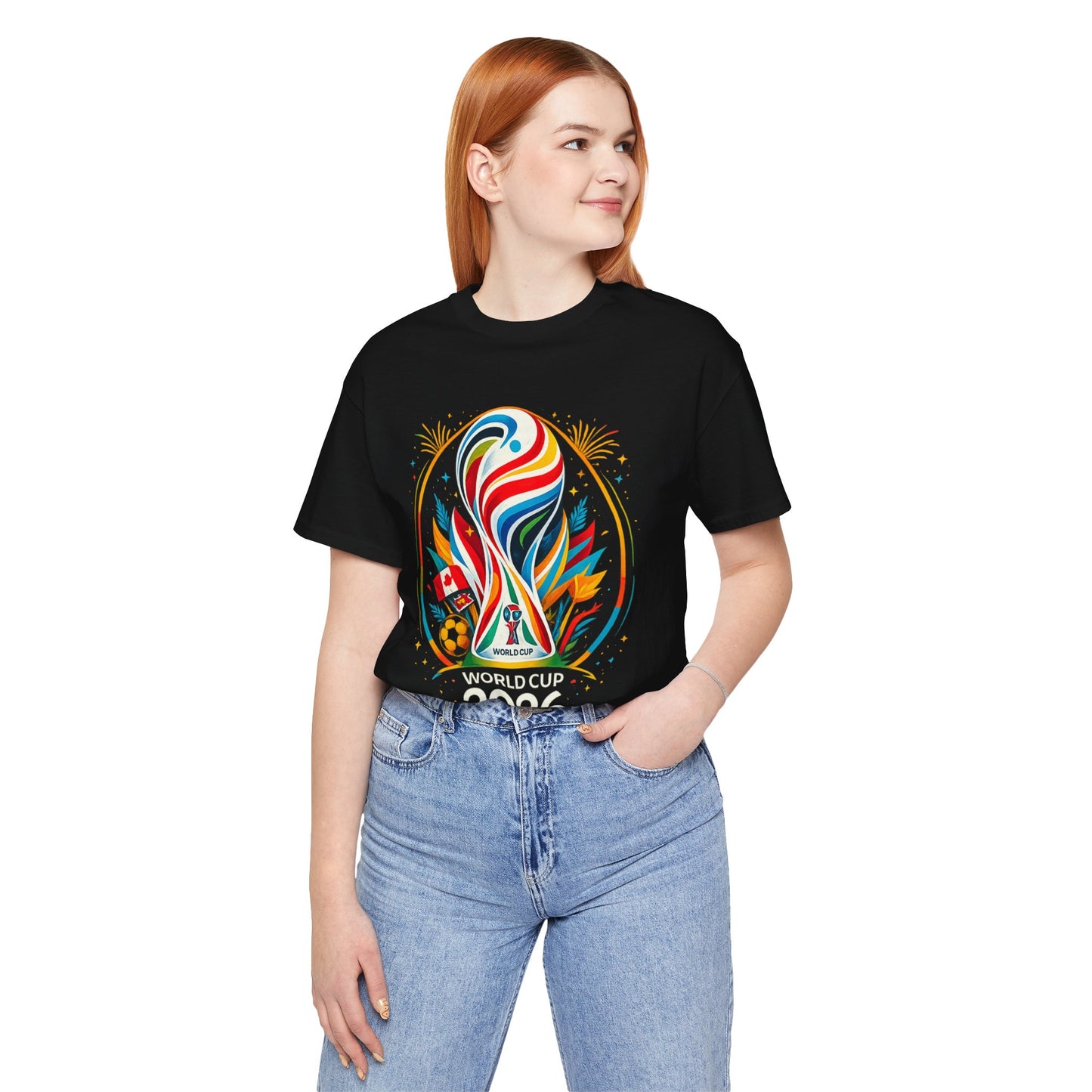 World Cup 2026 Soccer T-Shirt – Colorful Trophy Logo Tee