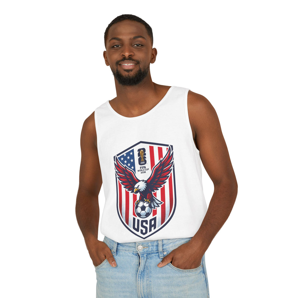 USA Soccer Eagle Tank Top – Patriotic American Soccer Fan Jersey