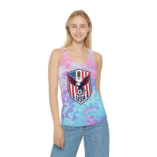 USA Soccer Eagle Tie-Dye Racerback Tank