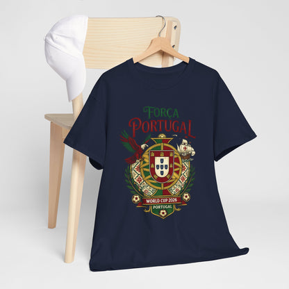 Portugal Força T‑Shirt – World Cup 2026 Crest Tee