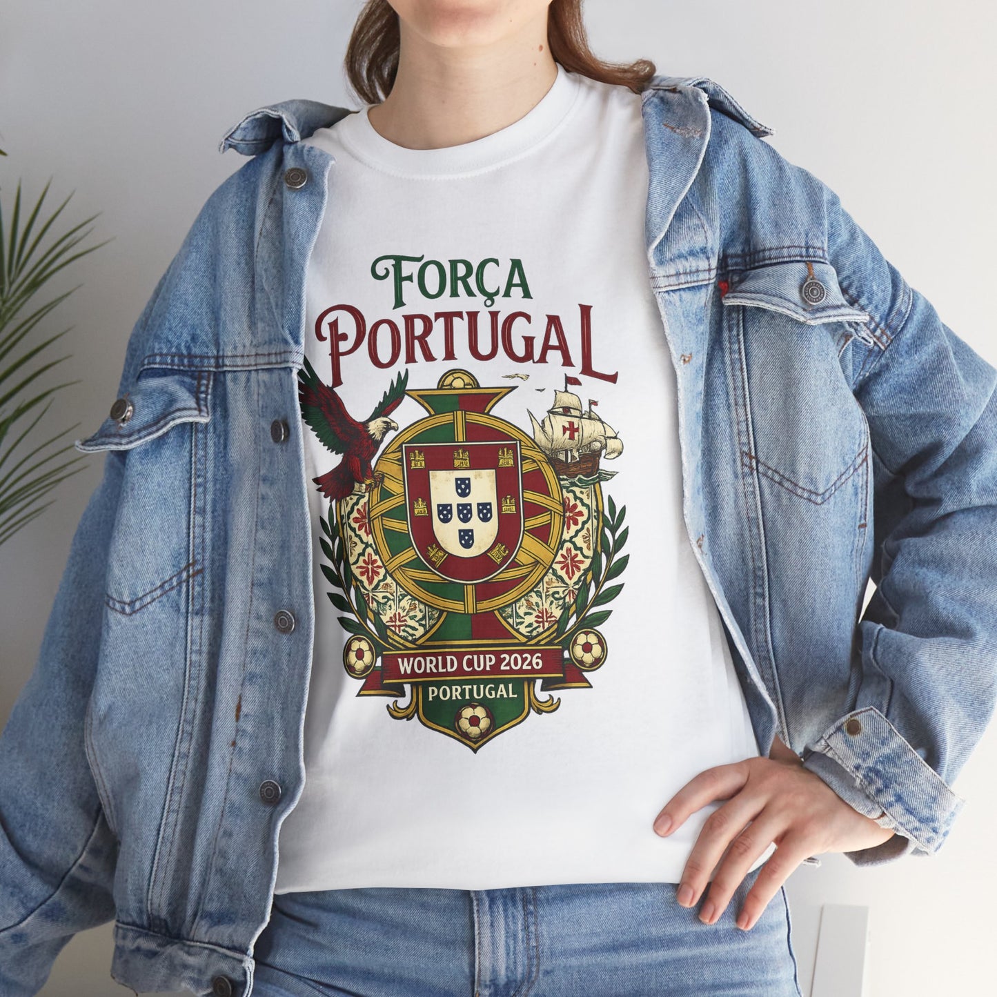 Portugal Força T‑Shirt – World Cup 2026 Crest Tee