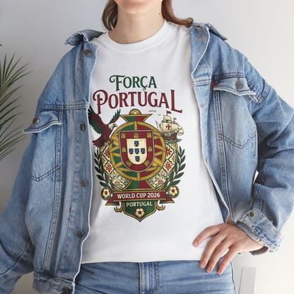 Portugal Força T‑Shirt – World Cup 2026 Crest Tee