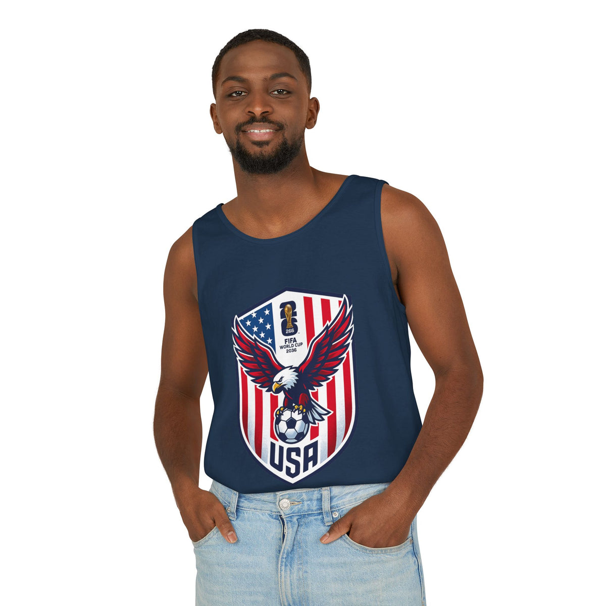 USA Soccer Eagle Tank Top – Patriotic American Soccer Fan Jersey