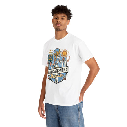 Argentina Soccer T-Shirt – "Vamos Argentina Muchachos" World Cup Fans Tee