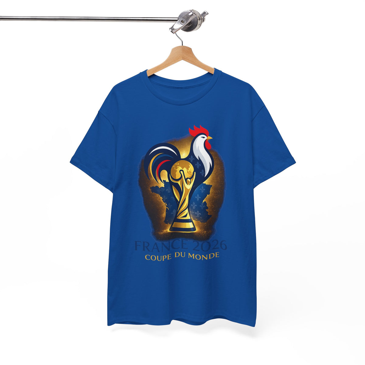 France 2026 World Cup T-Shirt – Rooster & Trophy Soccer Tee