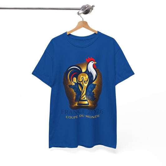 France 2026 World Cup T-Shirt – Rooster & Trophy Soccer Tee