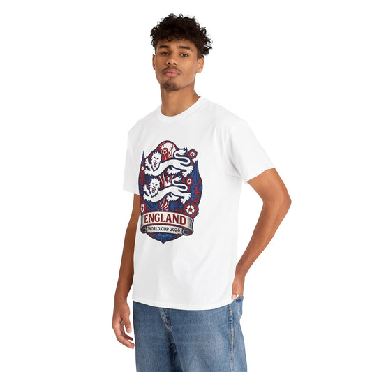 England World Cup 2020 Soccer T-Shirt — Three Lions Football Tee