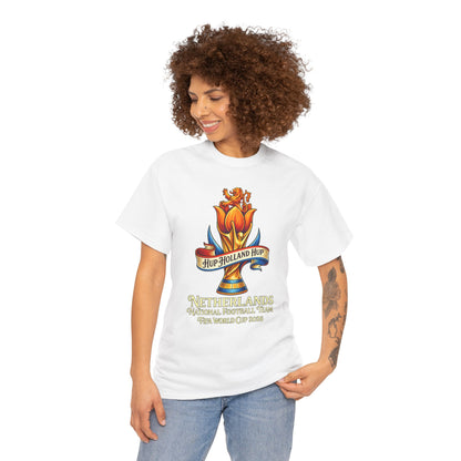 Netherlands Football Tee — "Hup Holland Hup" Tulip Soccer Supporter Shirt