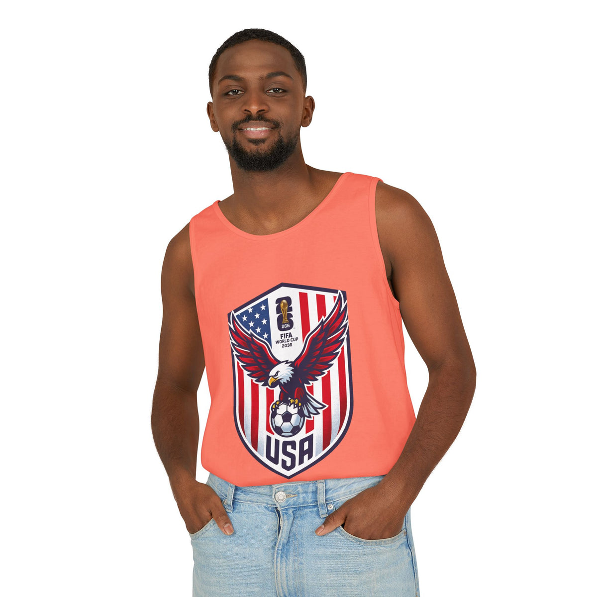 USA Soccer Eagle Tank Top – Patriotic American Soccer Fan Jersey