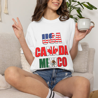 USA Canada Mexico 2026 T-Shirt — North America Soccer Tournament Fan Tee