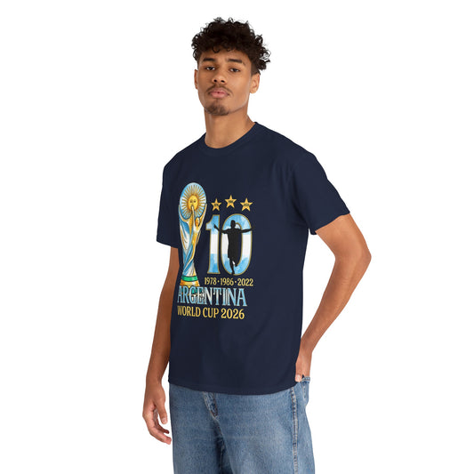 Argentina World Cup 2026 T‑Shirt — 10 Years Tribute Design