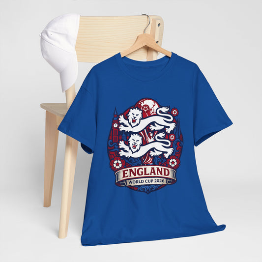 England World Cup 2020 Soccer T-Shirt — Three Lions Football Tee