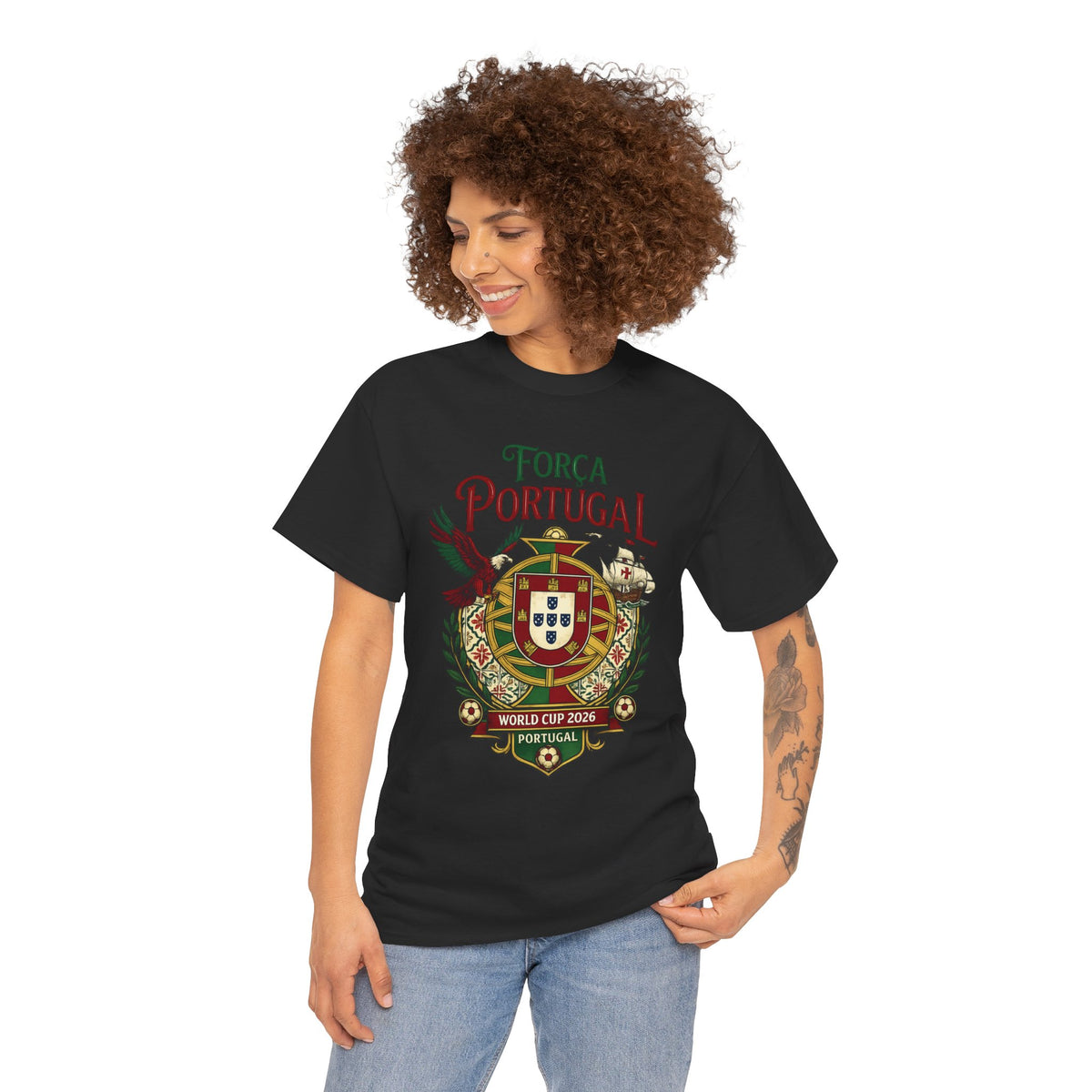 Portugal Força T‑Shirt – World Cup 2026 Crest Tee