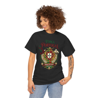 Portugal Força T‑Shirt – World Cup 2026 Crest Tee
