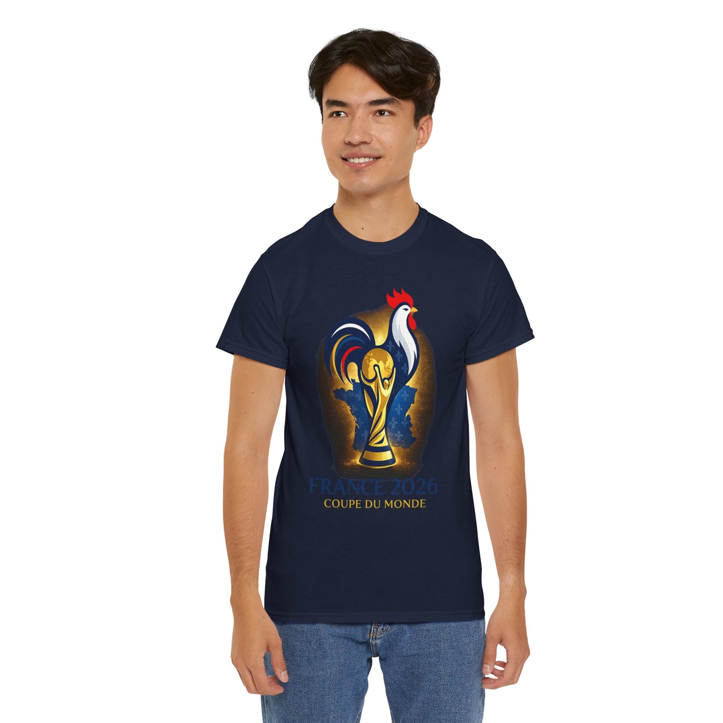 France 2026 World Cup T-Shirt – Rooster & Trophy Soccer Tee