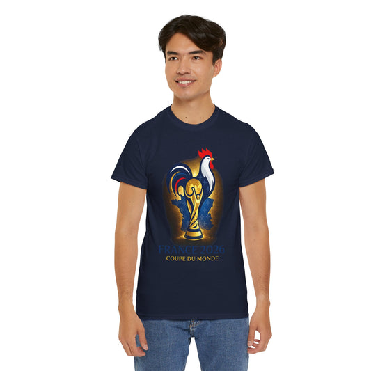 France 2026 World Cup T-Shirt – Rooster & Trophy Soccer Tee