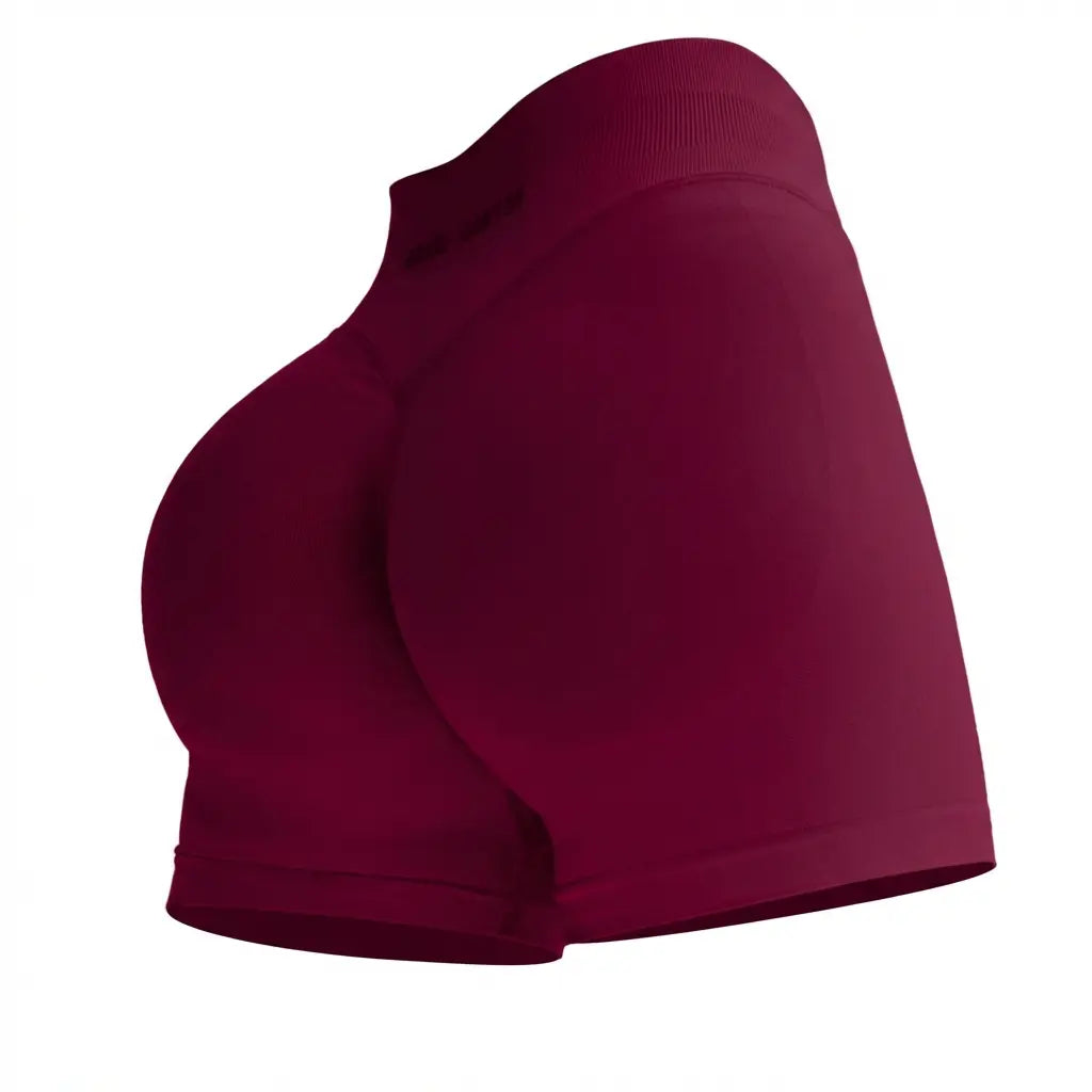 Coral Canton Impact Shorts High Waistband Butt Lifting