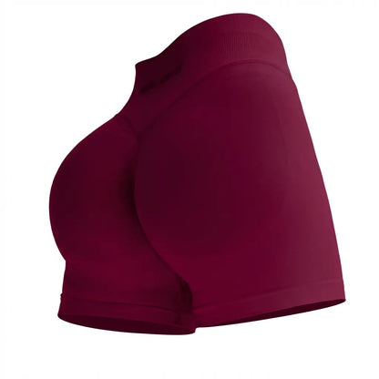Coral Canton Impact Shorts High Waistband Butt Lifting