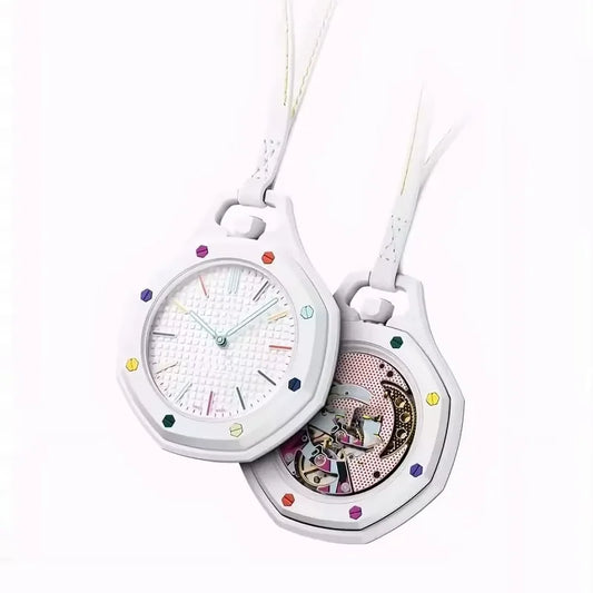 Pocket Watch Octagonal Pop Style Neck Quartz Movement Candy Color Quartz Watch Color Niche Personality Removable 2026 New Hot