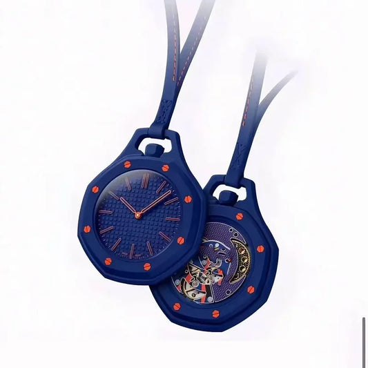 Pocket Watch Octagonal Pop Style Neck Quartz Movement Candy Color Quartz Watch Color Niche Personality Removable 2026 New Hot