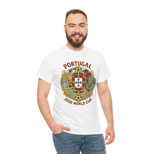 Portugal 2026 World Cup T-Shirt — Vintage Crest Soccer Tee
