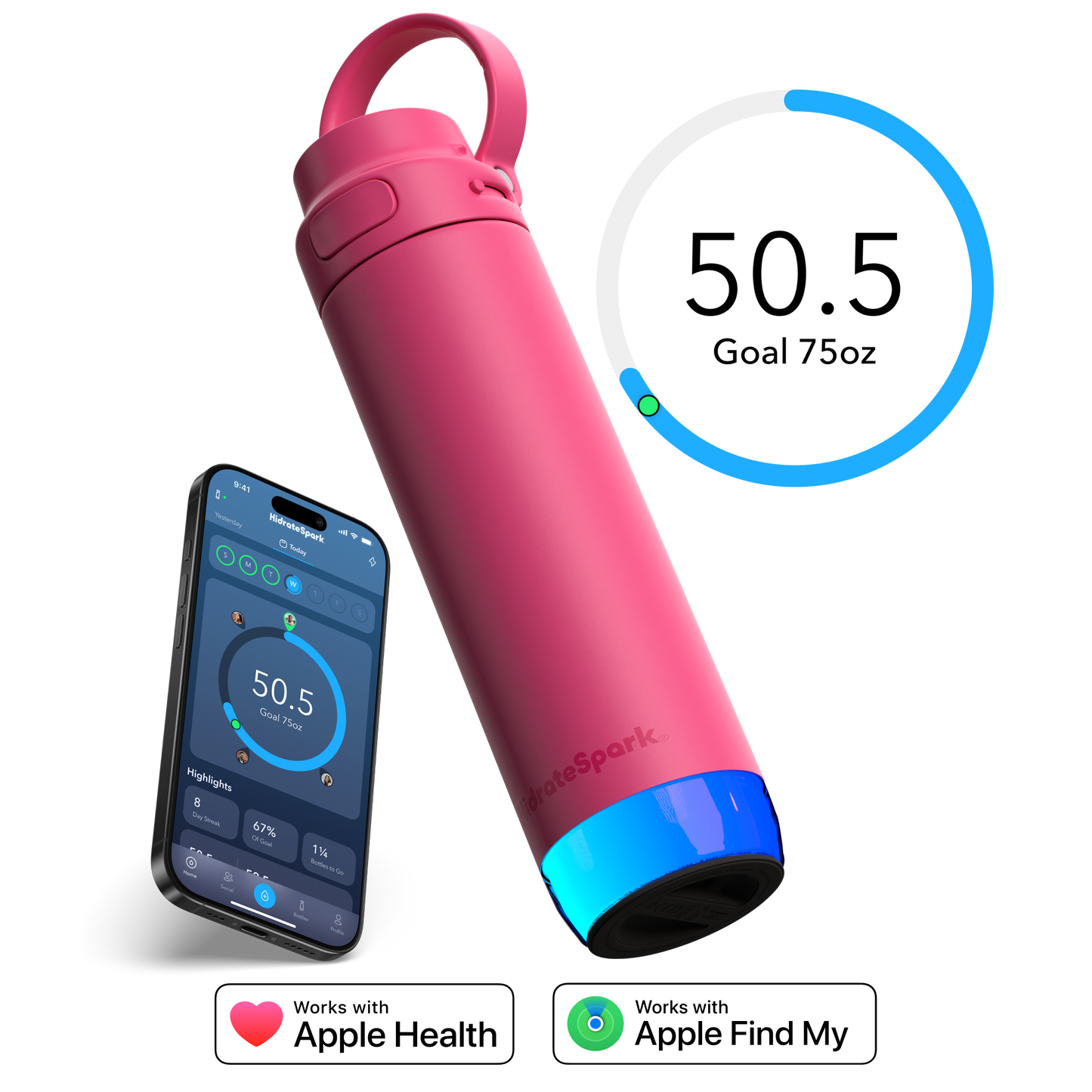 HidrateSpark PRO 2: 21 oz Smart Hydration Bottle
