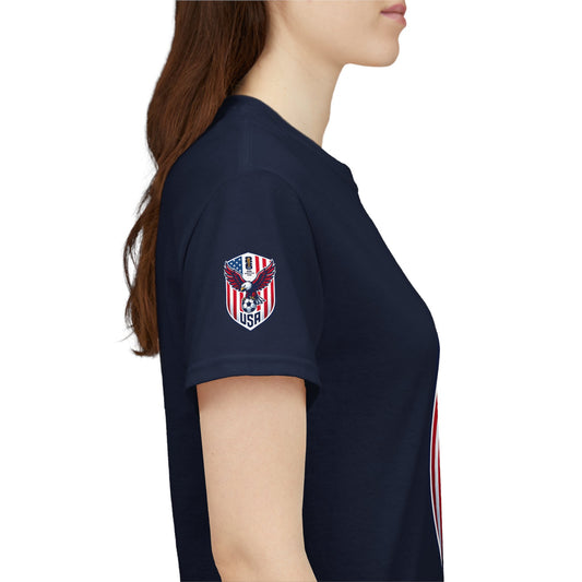 USA Eagle Soccer Shield T‑Shirt — Patriotic American Football Fan Tee