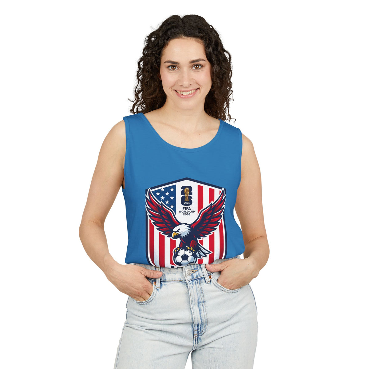 USA Soccer Eagle Tank Top – Patriotic American Soccer Fan Jersey