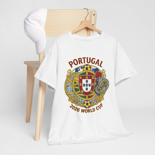Portugal 2026 World Cup T-Shirt — Vintage Crest Soccer Tee