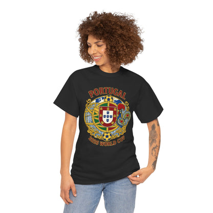 Portugal 2026 World Cup T-Shirt — Vintage Crest Soccer Tee