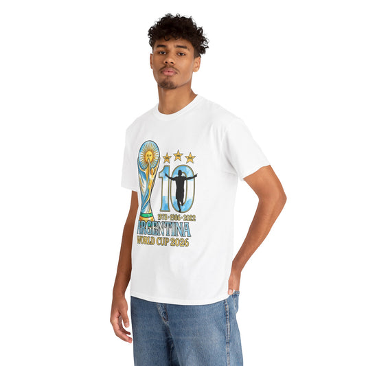 Argentina World Cup 2026 T‑Shirt — 10 Years Tribute Design