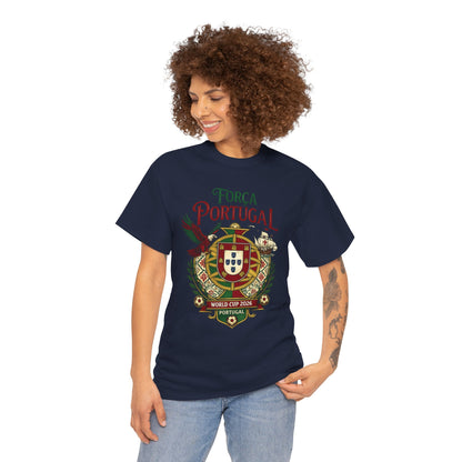 Portugal Força T‑Shirt – World Cup 2026 Crest Tee