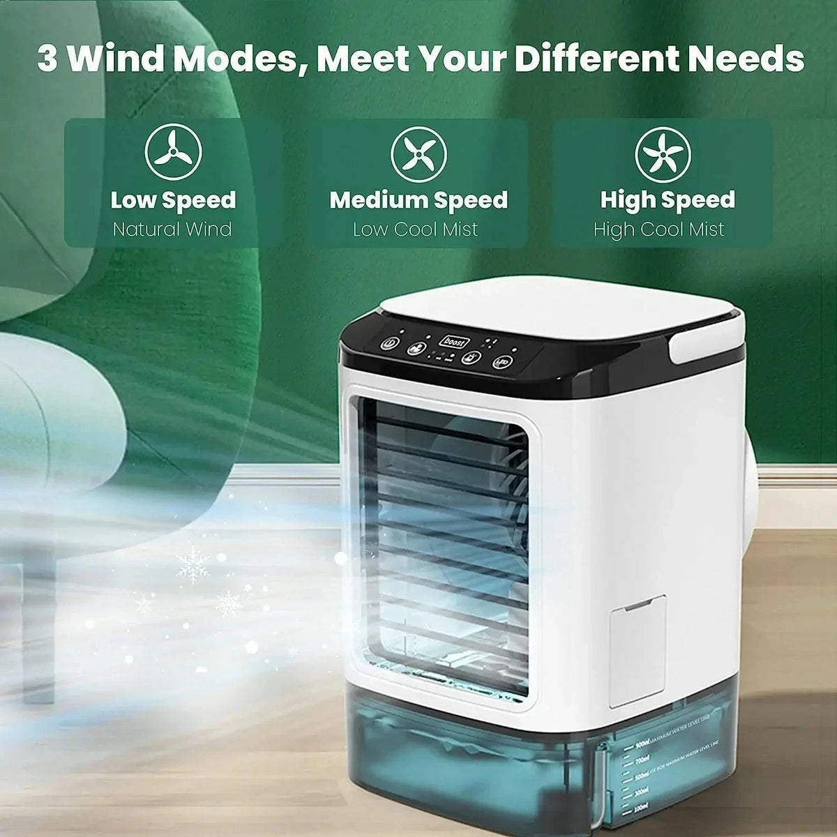 3-Speed Portable Aircon with Ultrasonic Cooling 2