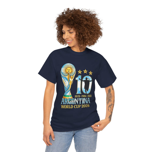 Argentina World Cup 2026 T‑Shirt — 10 Years Tribute Design
