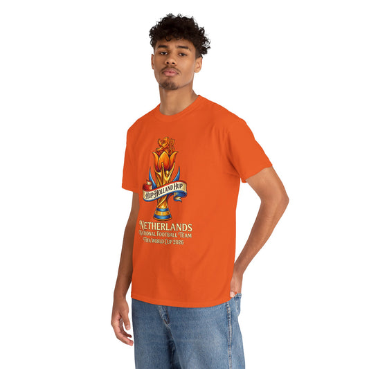 Netherlands Football Tee — "Hup Holland Hup" Tulip Soccer Supporter Shirt