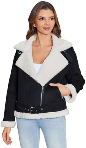 Faux Shearling Moto Jacket