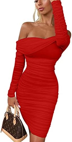 Off-Shoulder Mini Dress - Party Dress - Valentines Day