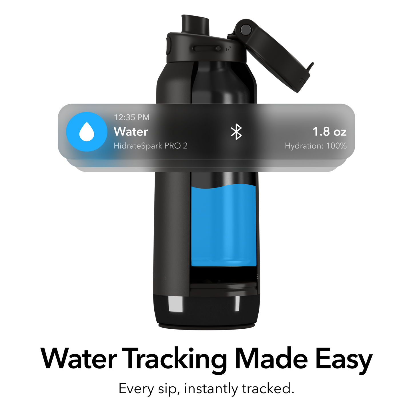 HidrateSpark PRO 2 Smart Bottle – 32 oz for Advanced Hydration Tracking
