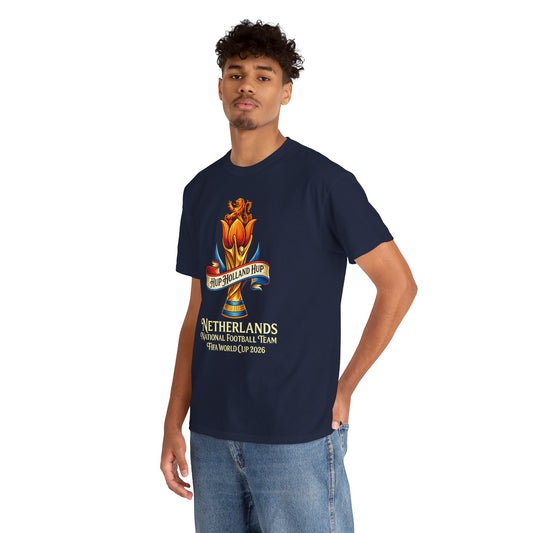 Netherlands Football Tee — "Hup Holland Hup" Tulip Soccer Supporter Shirt