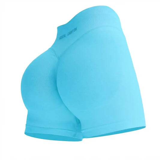Coral Canton Impact Shorts High Waistband Butt Lifting