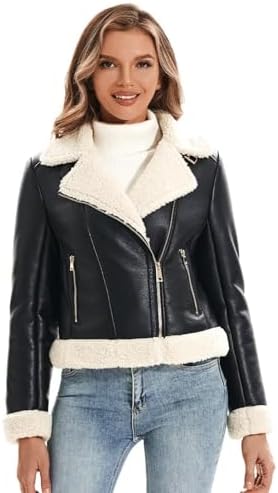 Faux Shearling Moto Jacket