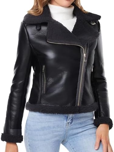 Faux Shearling Moto Jacket