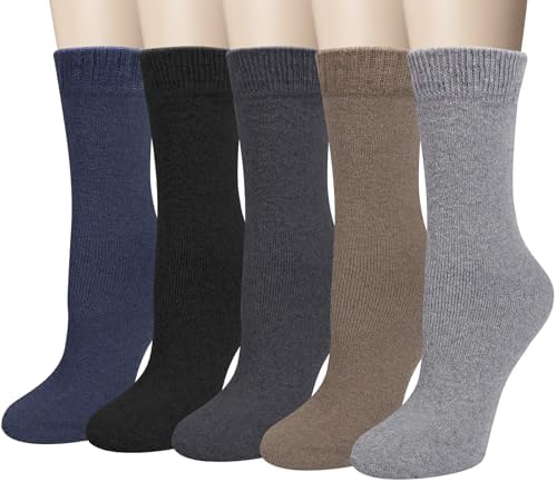 Loritta Women's Wool Socks - Warm Winter Knit Crew Calf-Length Socks for Hiking Boots, Cozy Boot Socks, Perfect Gift & Stocking Stuffer
