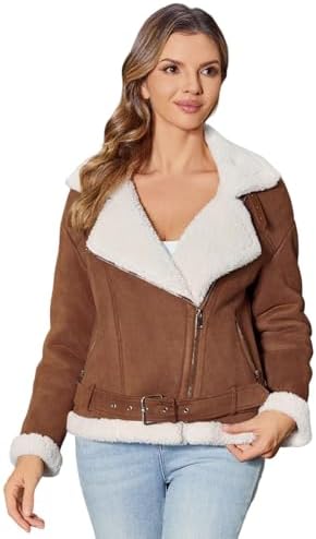 Faux Shearling Moto Jacket