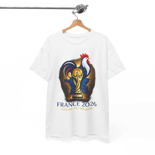 France 2026 World Cup T-Shirt – Rooster & Trophy Soccer Tee