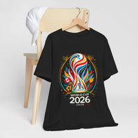 World Cup 2026 Soccer T-Shirt – Colorful Trophy Logo Tee