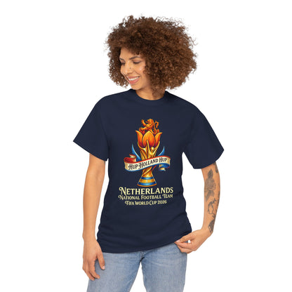 Netherlands Football Tee — "Hup Holland Hup" Tulip Soccer Supporter Shirt