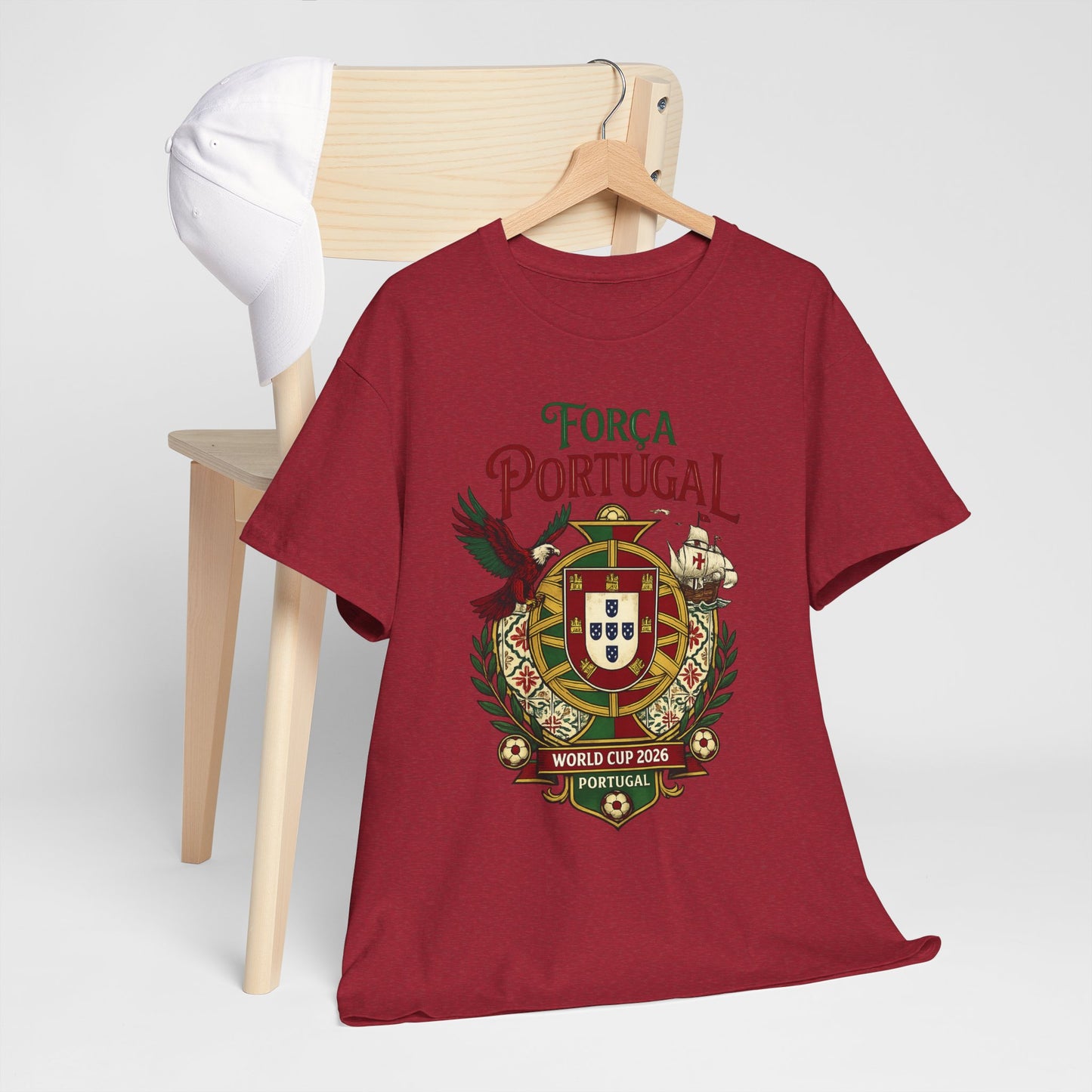 Portugal Força T‑Shirt – World Cup 2026 Crest Tee