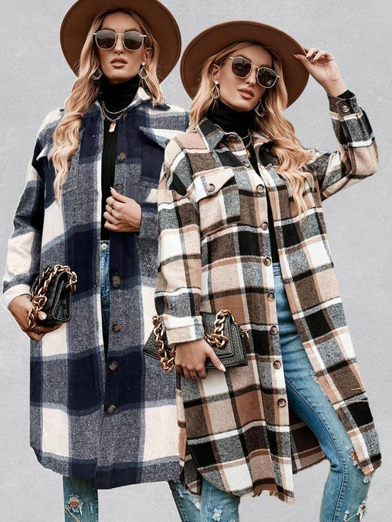 Emily | Stylish Warm Plaid Coat 15